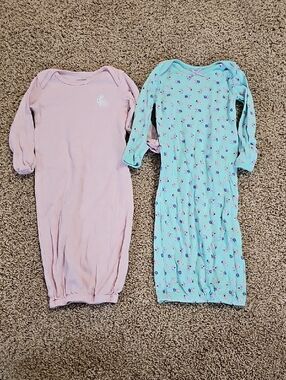 Simple Pink Bunny & Mint Floral Sleep Sacks